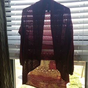 Alfani red cardigan